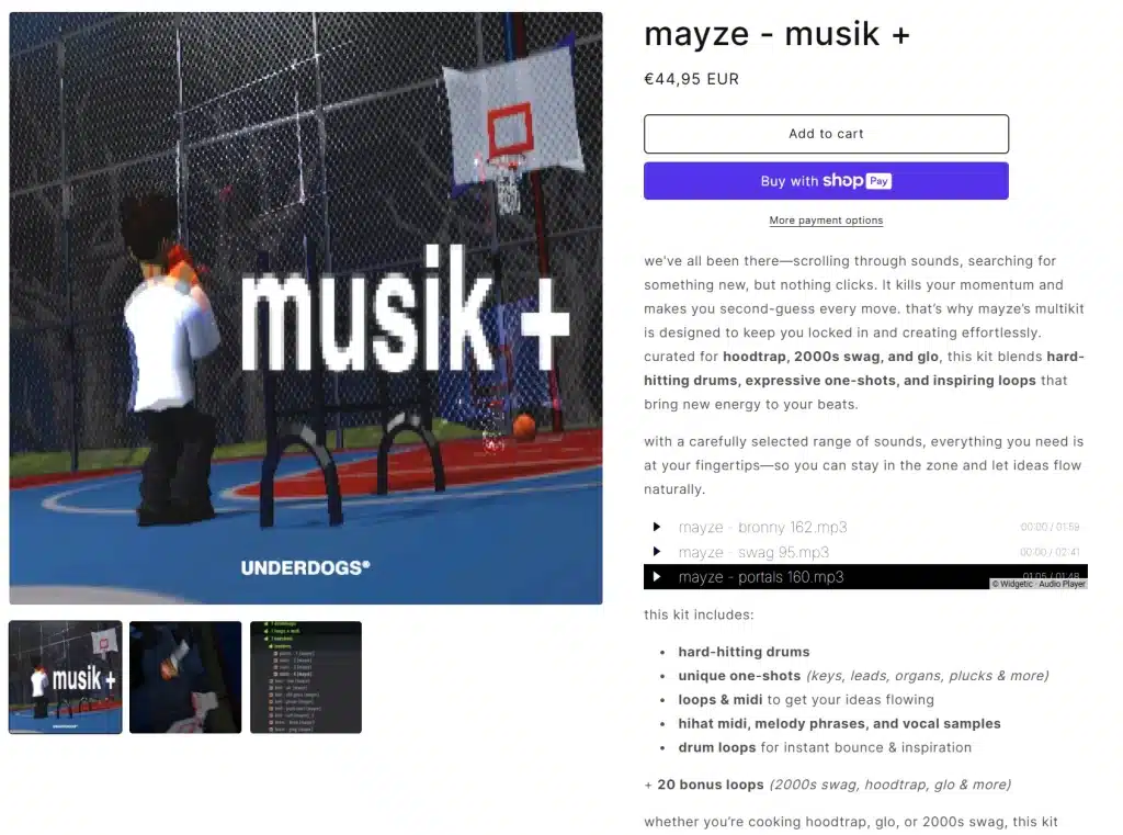 mayze | musik + 1 Mayze | Musik+ Multi-Kit – Hard-Hitting Drums, Loops & One-Shots for Hoodtrap, Glo & 2000s Swag Beats