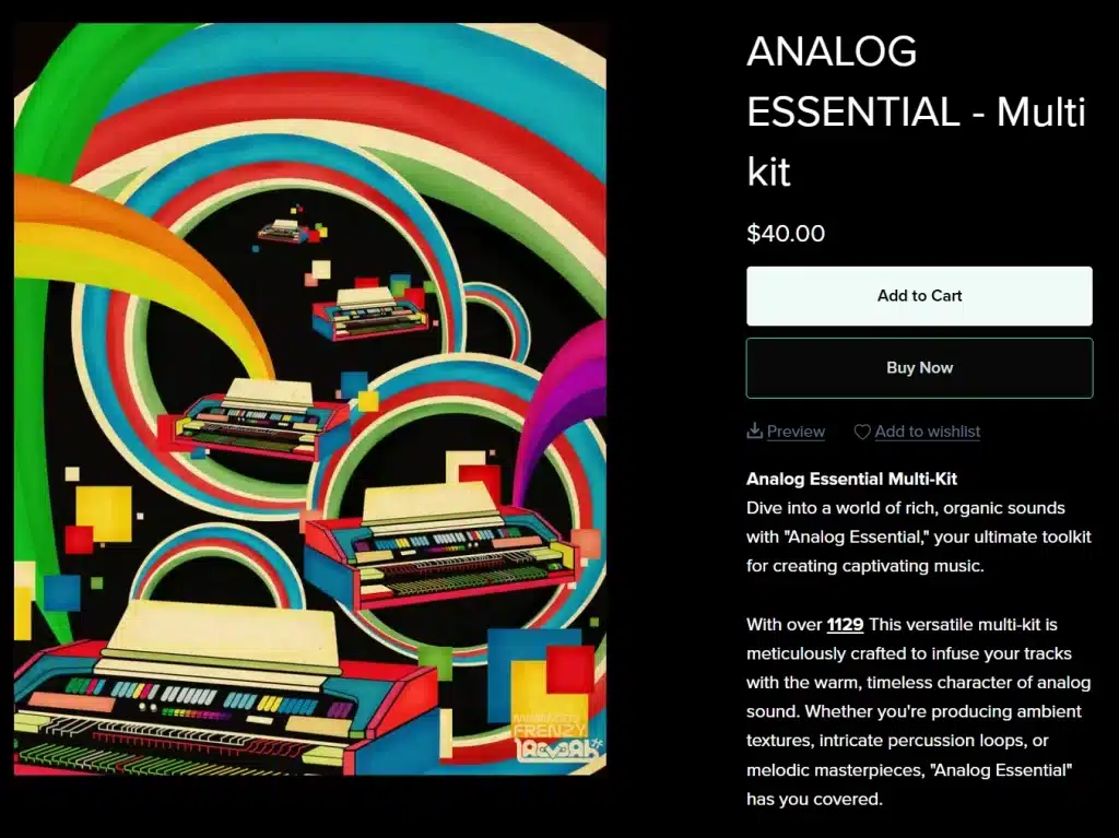 goaudiox | analog essential 1 Analog Essential Multi-Kit โ 1100+ Organic Sounds & Presets for Timeless Analog Warmth