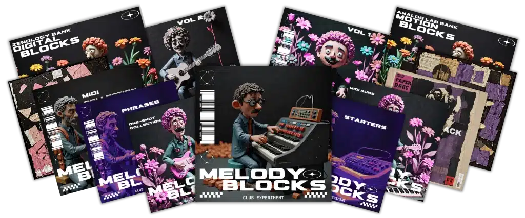 club experiment | melody blocks collection 1 Melody Blocks Collection ā 600+ MIDIs, Guitar Phrases & Synth Starters for Hit Productions